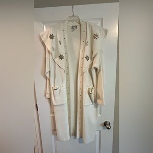 Cream Embellished Cardigan